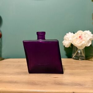 Vintage Purple Glass Vase Mexico Amethyst Bottle Modern Asymmetrically